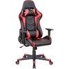 Global Industrial High Back Gaming Chair, Bonded Leather, Black/Ruby Red 695853RD